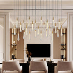 Modern Golden Raindrop Chandelier