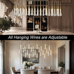 Modern Golden Raindrop Chandelier