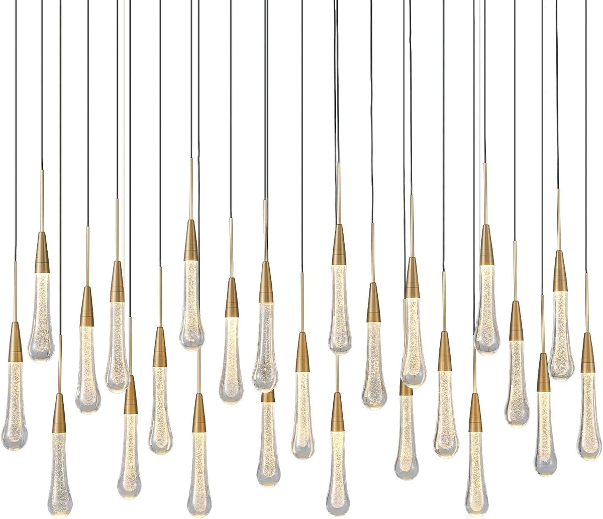 Modern Golden Raindrop Chandelier