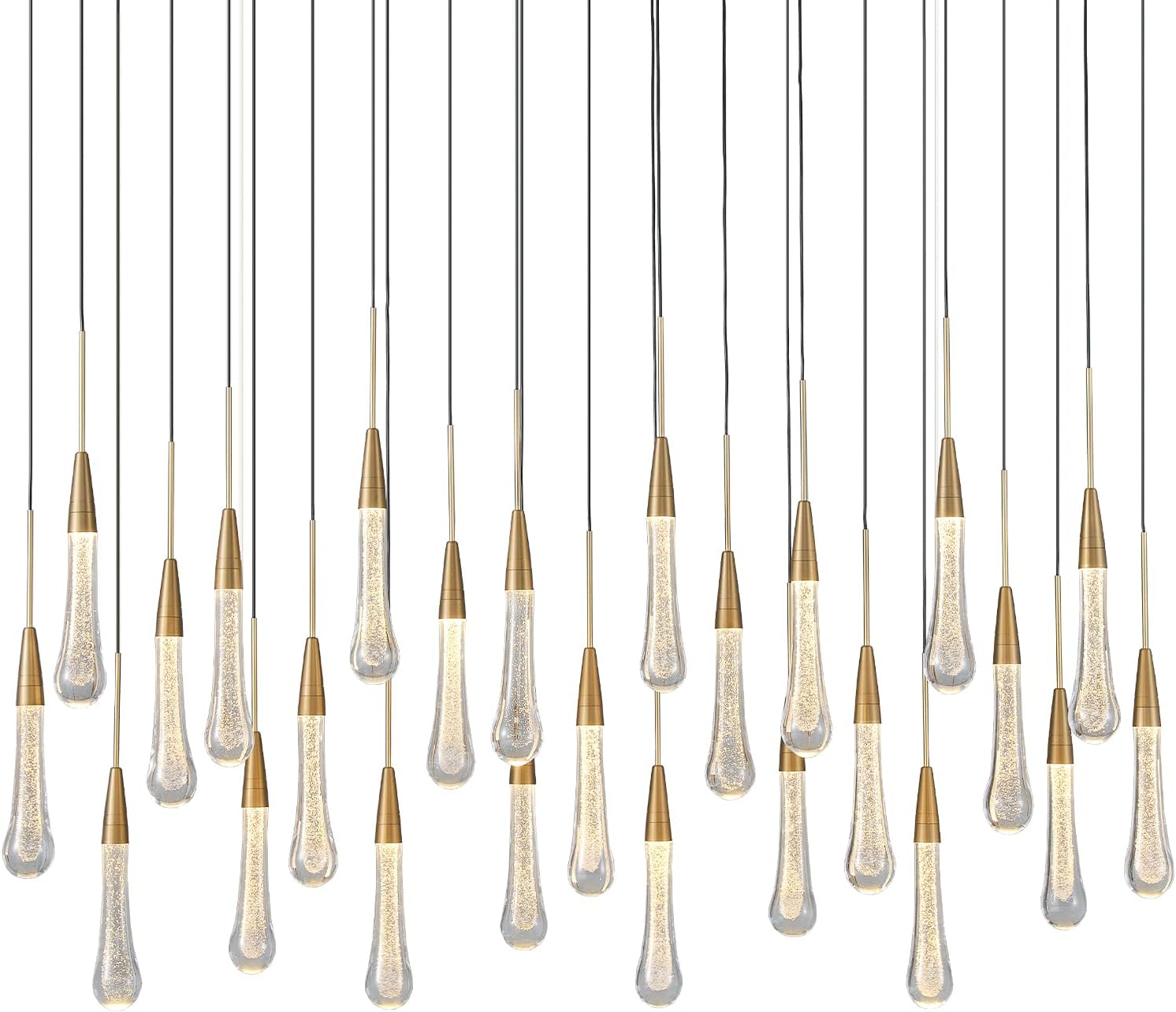 Modern Golden Raindrop Chandelier