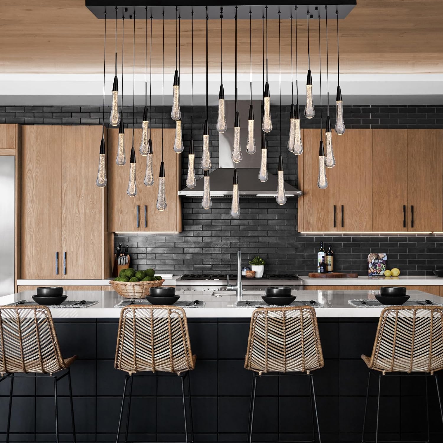 Modern Golden Raindrop Chandelier