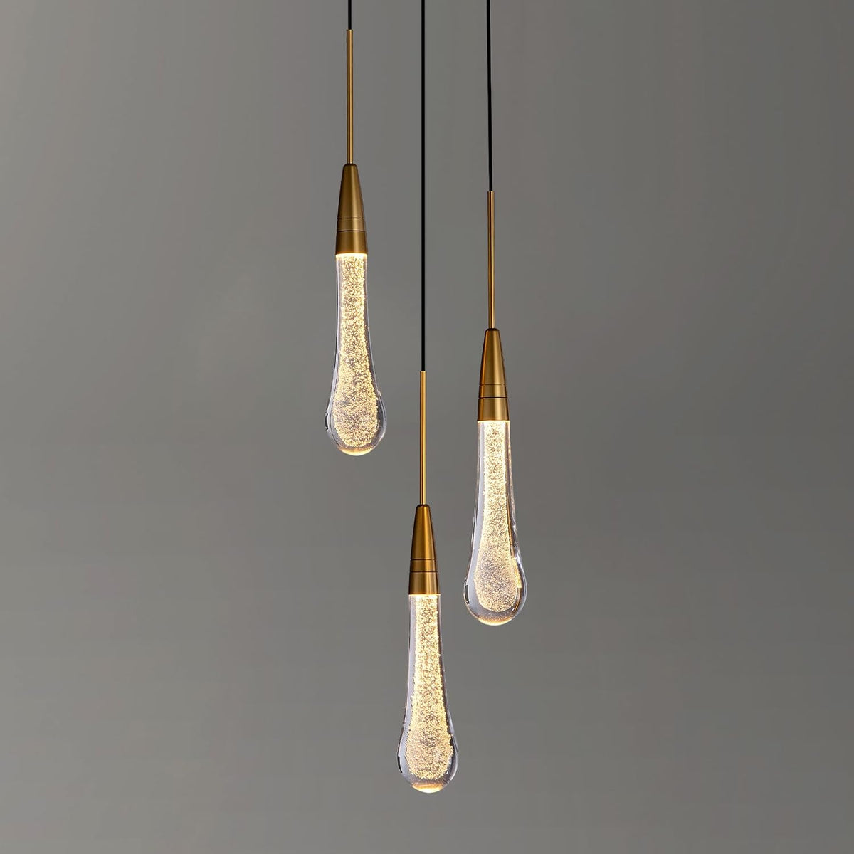 Modern Golden Raindrop Chandelier