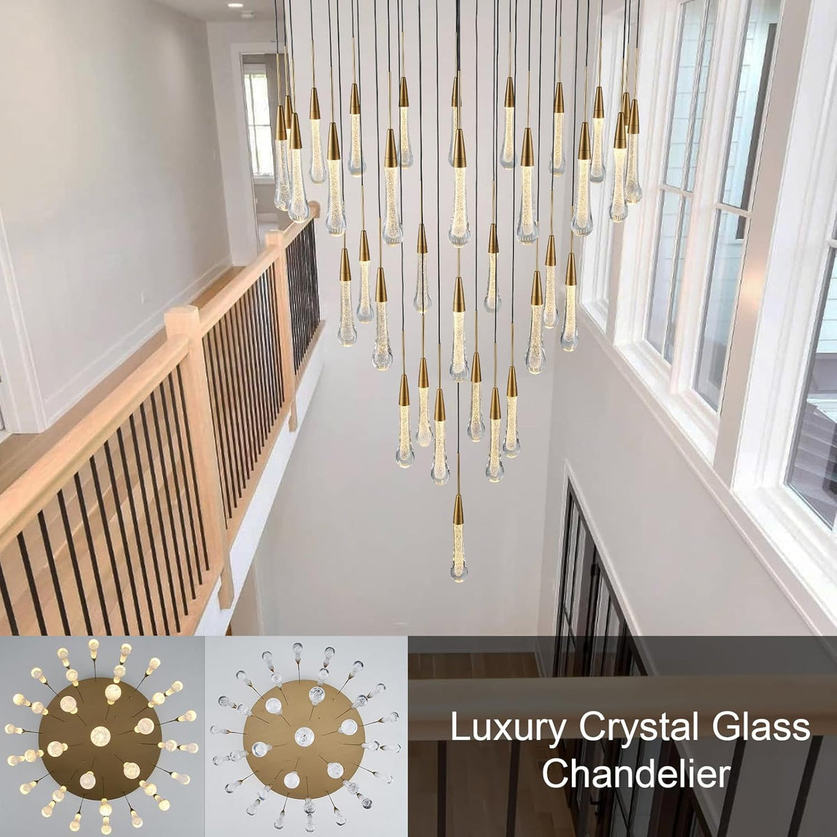 Modern Golden Raindrop Chandelier