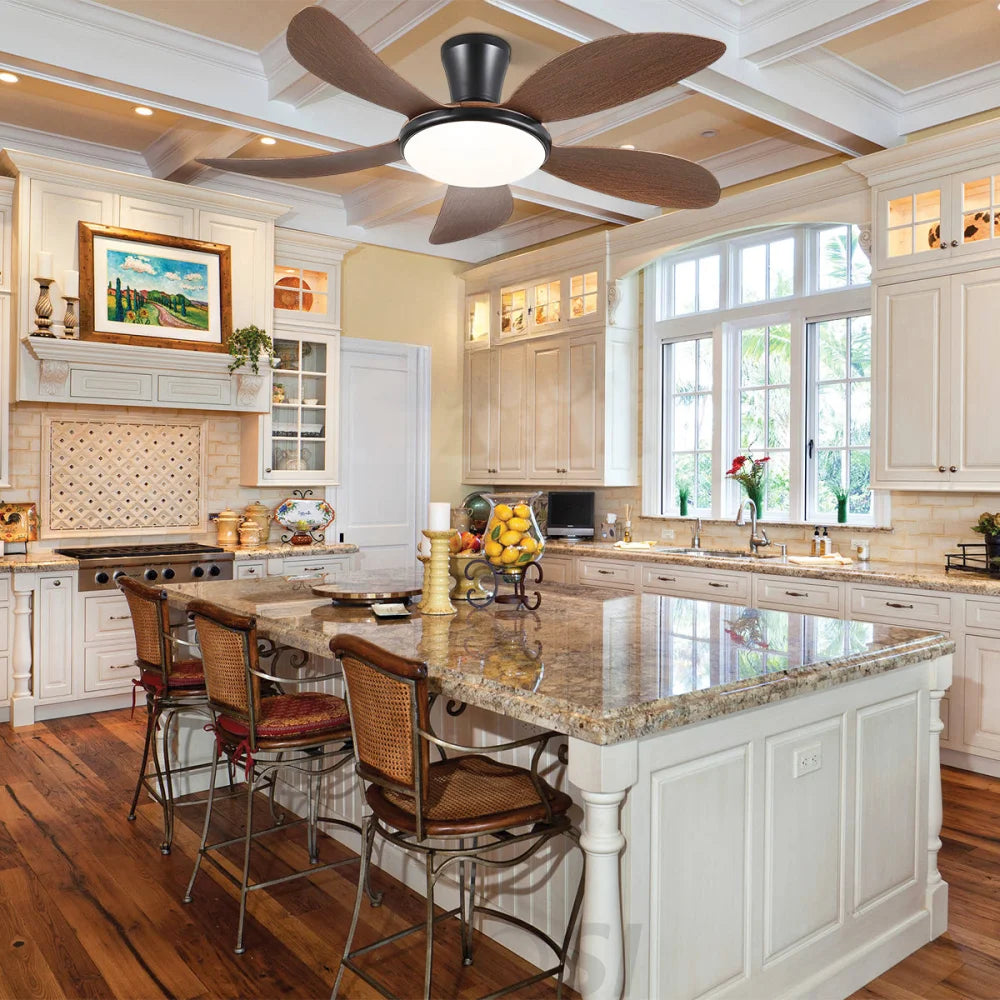 Modern LED Ceiling Fans Low Profile Ceiling Fans with Lights 6 Speeds 48’’ Ceiling Lights