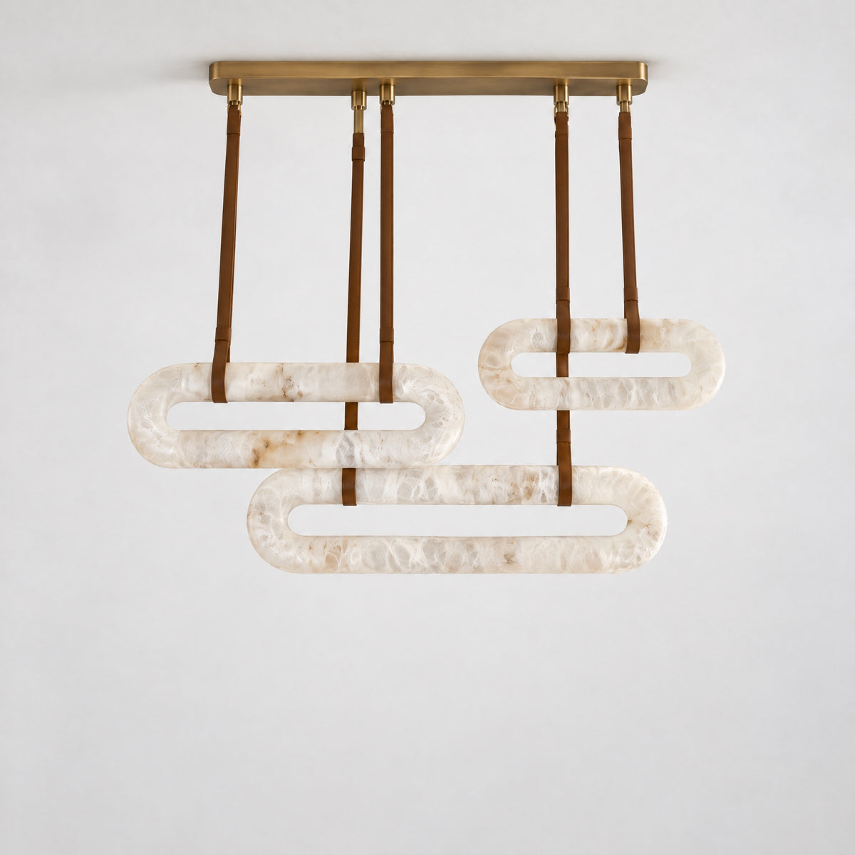 Modern Linked Oval LED Pendant Light – lights off