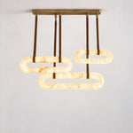 Modern Linked Oval LED Pendant Light – lights on