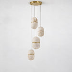 Modern Oval Multi-Drop Pendant Light – lights off