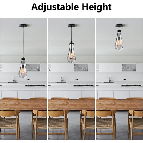 Modern raindrop-style suspended ceiling lamp