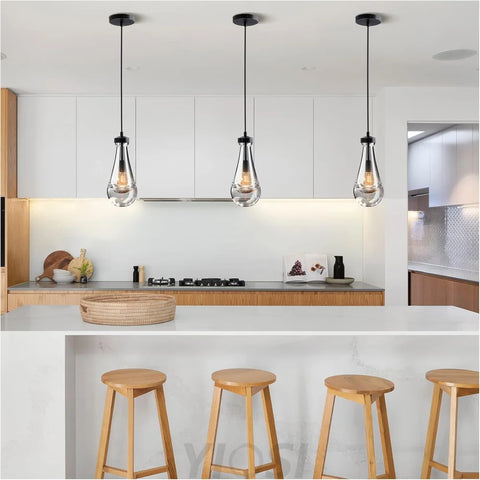 Modern raindrop-style suspended ceiling lamp