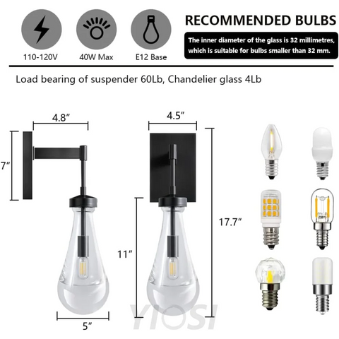 Modern Raindrop Wall Sconces