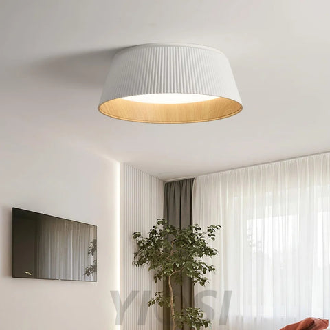 Modern Ribbed Ceiling Light  ∅ 18.1″ - Chloe, Flush Mounts-1-Yiosilamp
