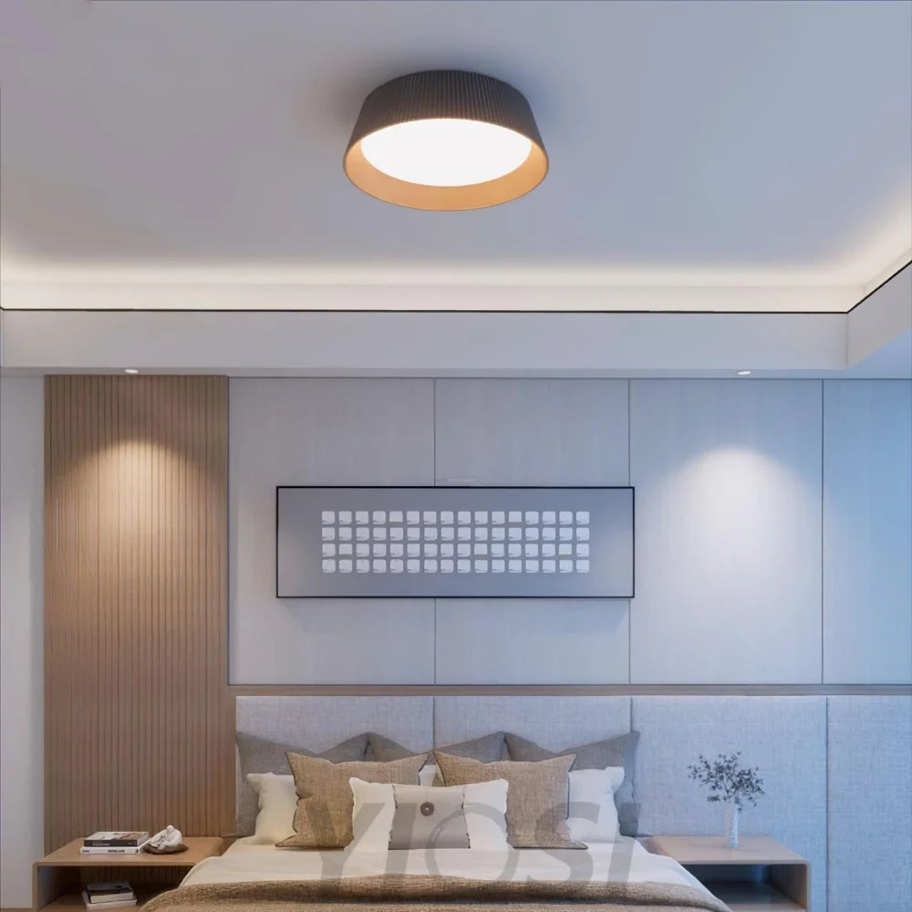 Modern Ribbed Ceiling Light  ∅ 18.1″ - Chloe, Flush Mounts-1-Yiosilamp