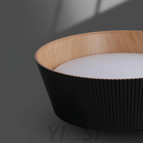Modern Ribbed Ceiling Light  ∅ 18.1″ - Chloe, Flush Mounts-1-Yiosilamp