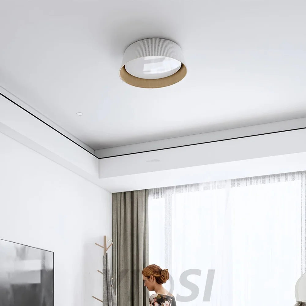 Modern Ribbed Ceiling Light  ∅ 18.1″ - Chloe, Flush Mounts-1-Yiosilamp