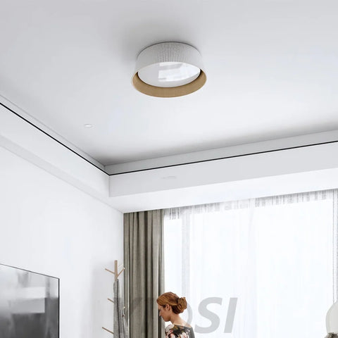 Modern Ribbed Ceiling Light  ∅ 18.1″ - Chloe, Flush Mounts-1-Yiosilamp