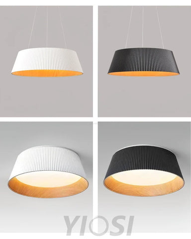 Modern Ribbed Ceiling Light  ∅ 18.1″ - Chloe, Flush Mounts-1-Yiosilamp