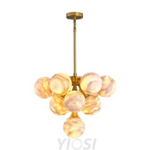 Modern Round Alabaster Chandelier D560