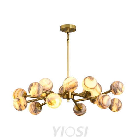 Modern Round Alabaster Chandelier D800