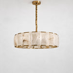 Modern Round Drum Pendant Chandelier – lights off