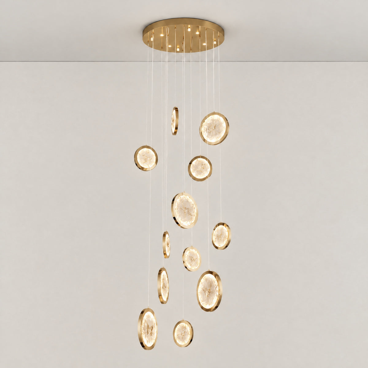 Modern Sculptural Ring Chandelier
