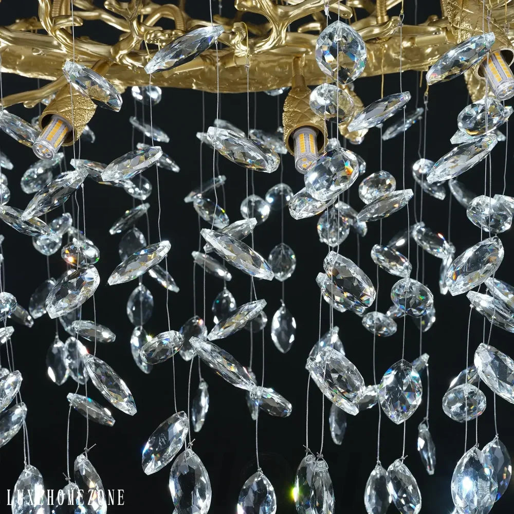 Modern Silver Crystal Glass Tree Branchs Chandelier 55’’ 72’’ Chandelier