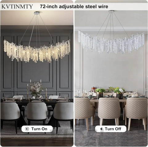 Modern Silver Crystal Glass Tree Branchs Chandelier 72 Inchs - Fast Delivery-1-Yiosilamp