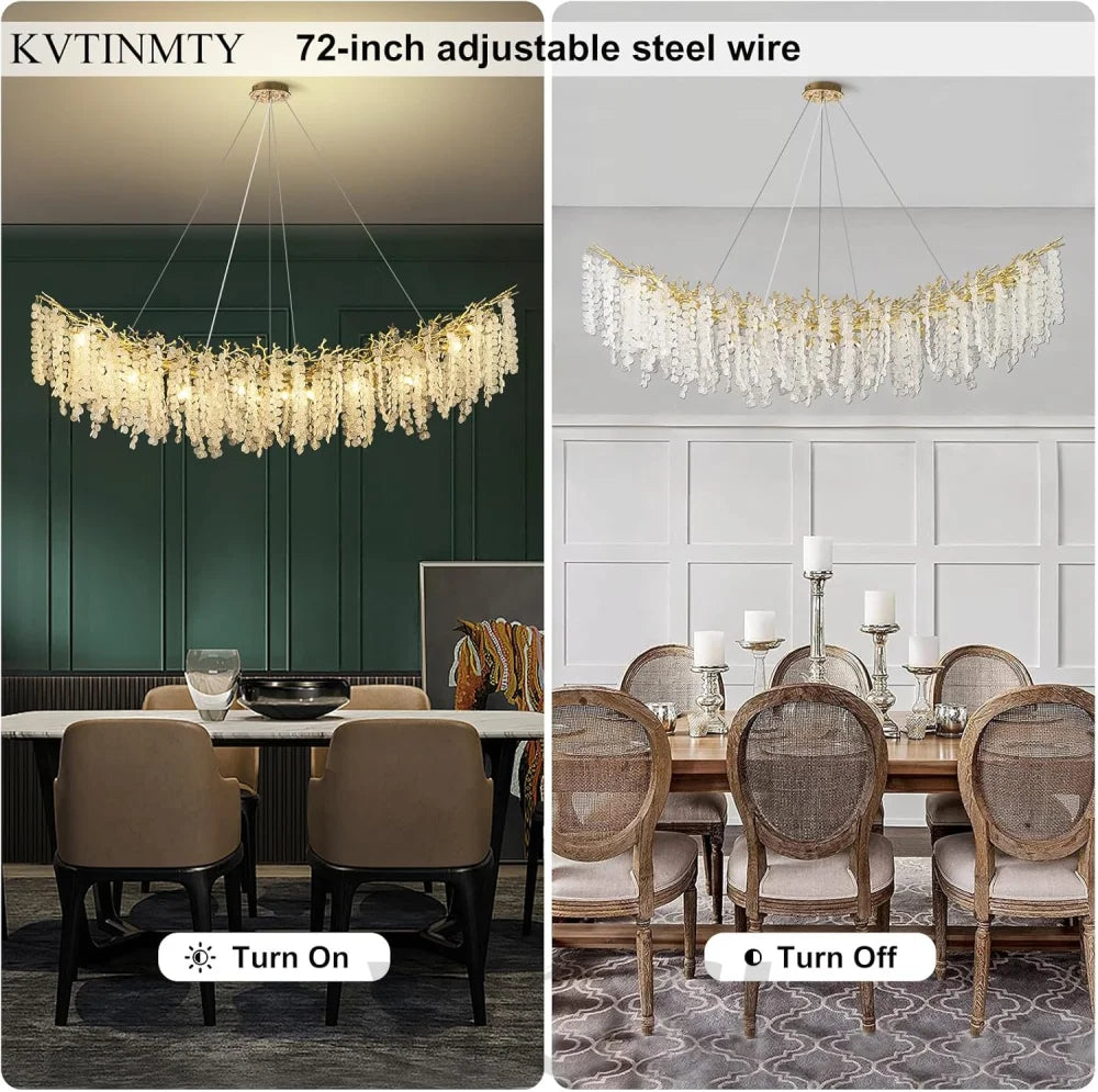 Modern Silver Crystal Glass Tree Branchs Chandelier 72 Inchs - Fast Delivery-1-Yiosilamp