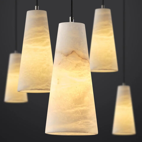 Modern Spanish Alabaster Mini Pendant Light – Round Design