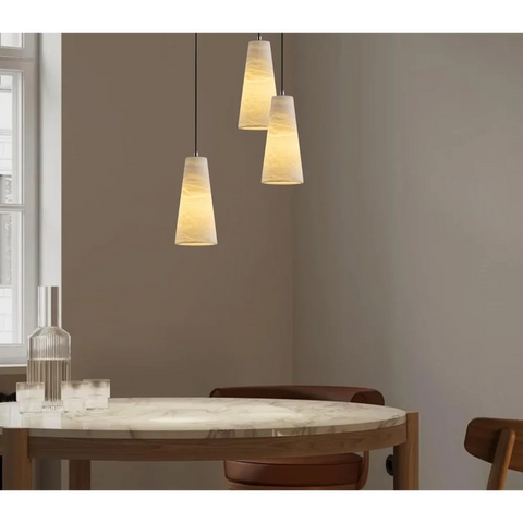 Modern Spanish Alabaster Mini Pendant Light – Round Design
