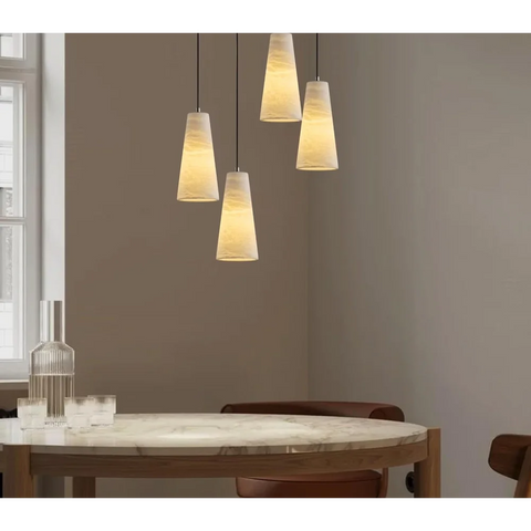 Modern Spanish Alabaster Mini Pendant Light – Round Design