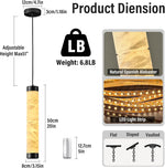 Modern Spanish Alabaster Pendant Light – Long Single Head Design
