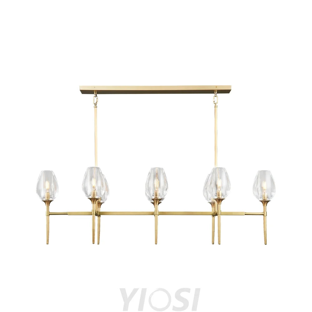 Modern tulip shaped crystal chandelier