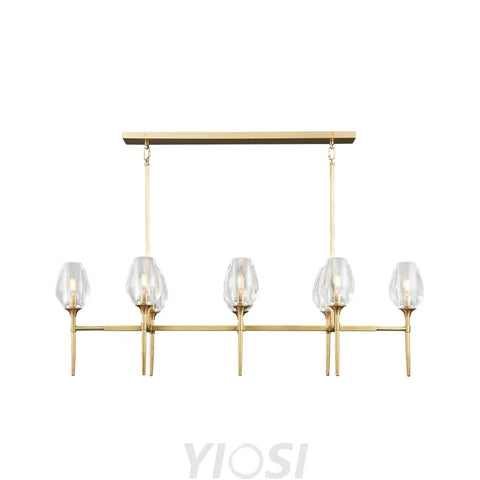 Modern tulip shaped crystal chandelier