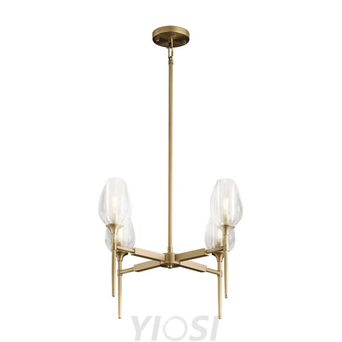 Modern tulip shaped crystal chandelier