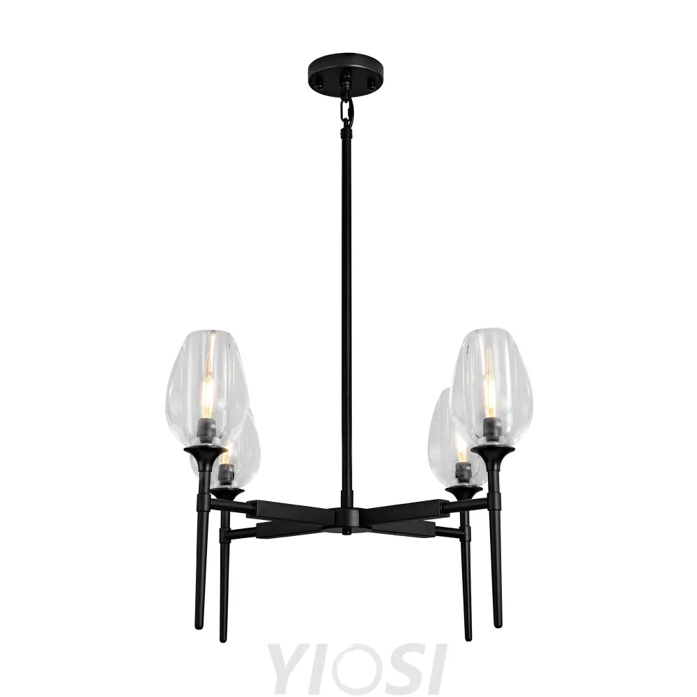 Modern tulip shaped crystal chandelier
