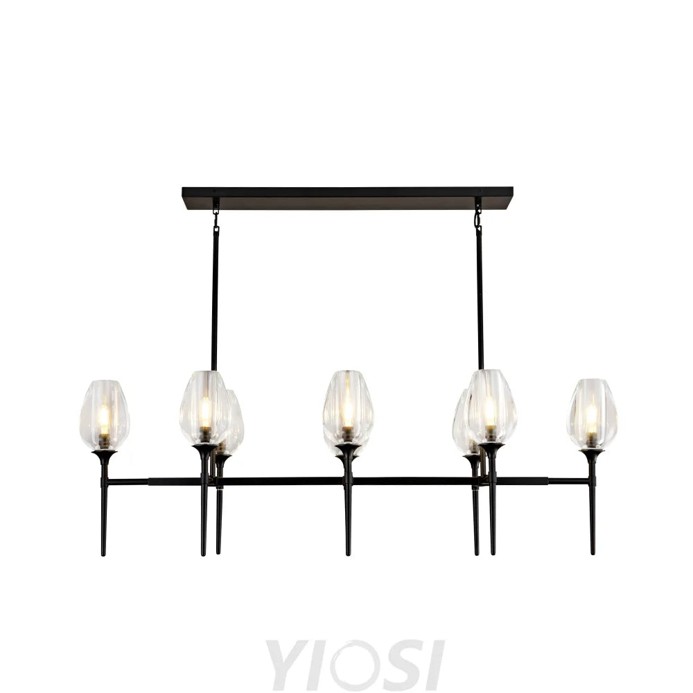 Modern tulip shaped crystal chandelier