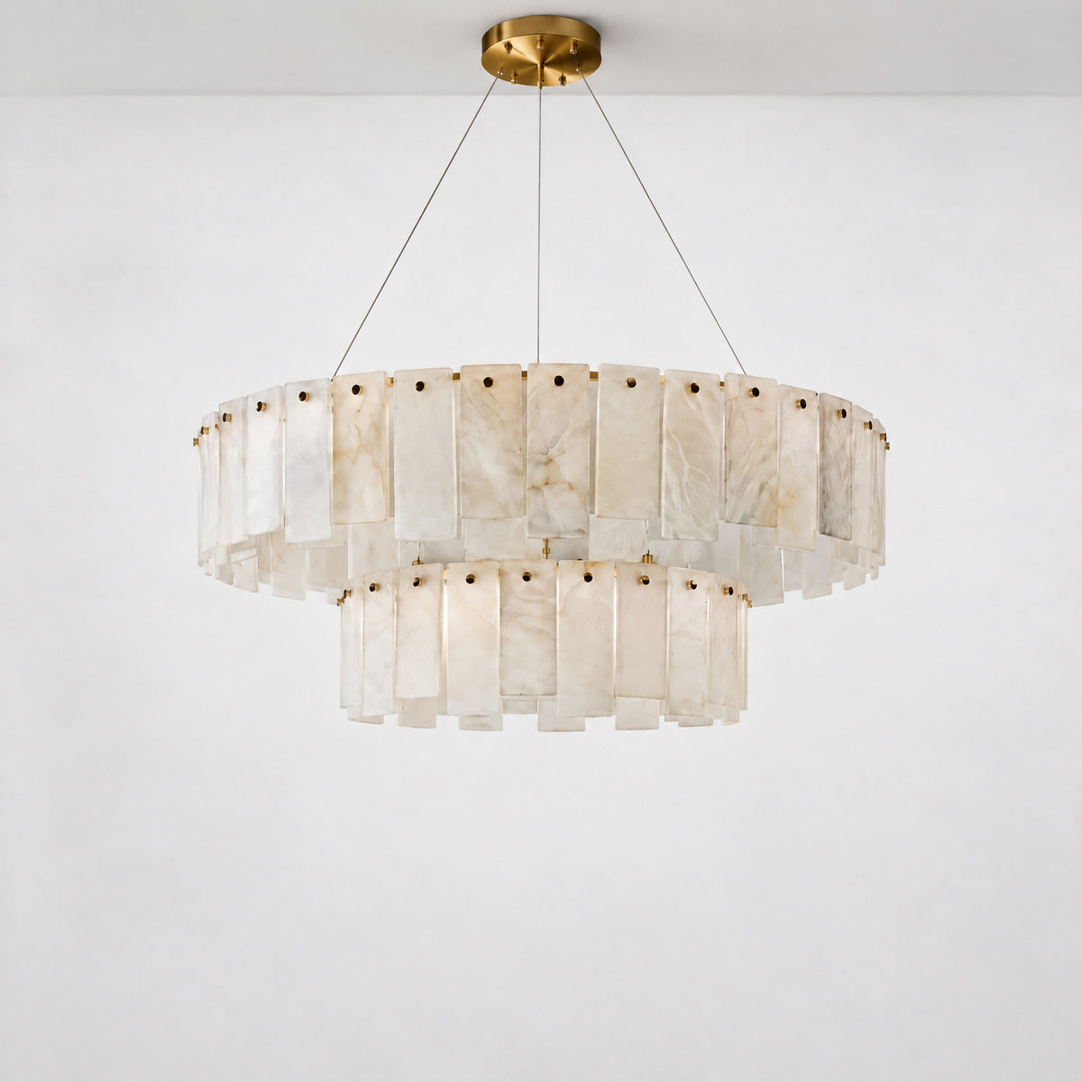 Modern Circular Pendant Chandelier – lights off