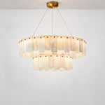 Modern Circular Pendant Chandelier – lights on