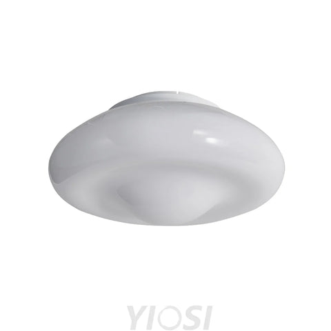 Modern white lacquered glass chandelier
