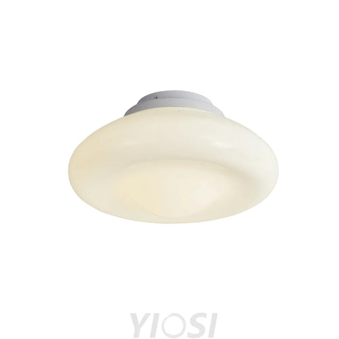Modern white lacquered glass chandelier Φ320*H165