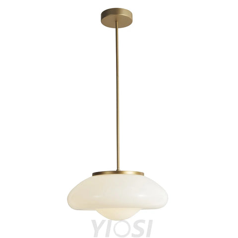 Modern white lacquered glass chandelier Φ520*H1550