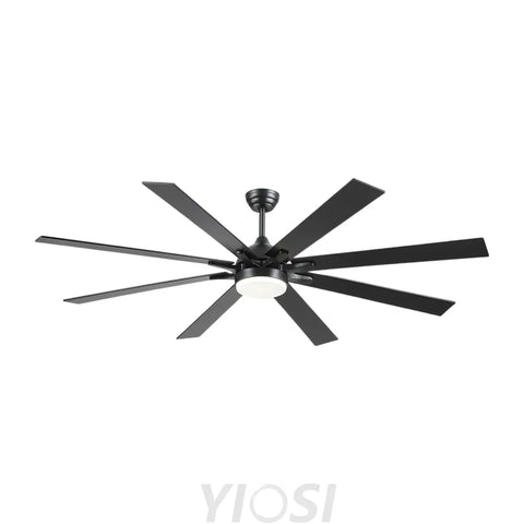 Modern Wood Look Ceiling Fan with Light – Flush Mount Design Black Chandelier