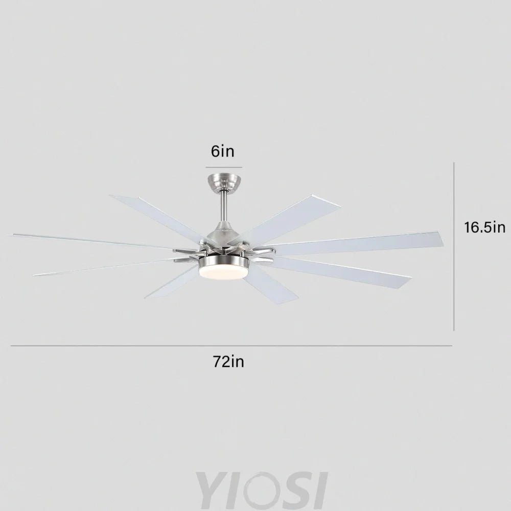 Modern Wood-Look Ceiling Fan with Light – Flush Mount Design Chandelier
