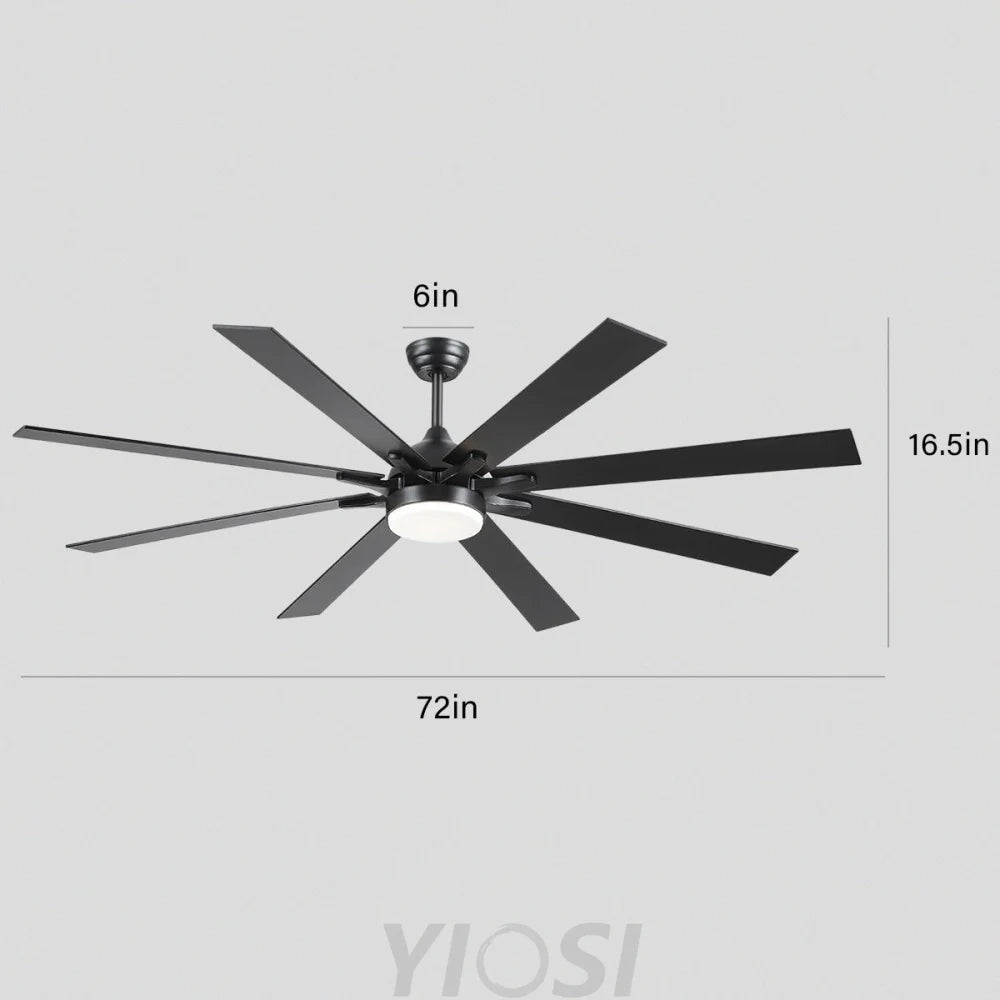 Modern Wood-Look Ceiling Fan with Light – Flush Mount Design Chandelier