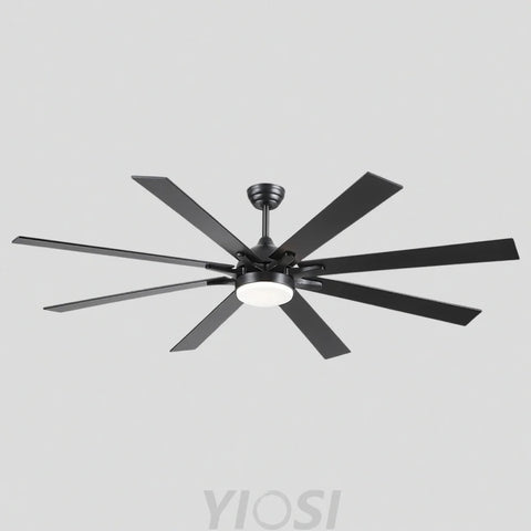 Modern Wood-Look Ceiling Fan with Light – Flush Mount Design Black Chandelier