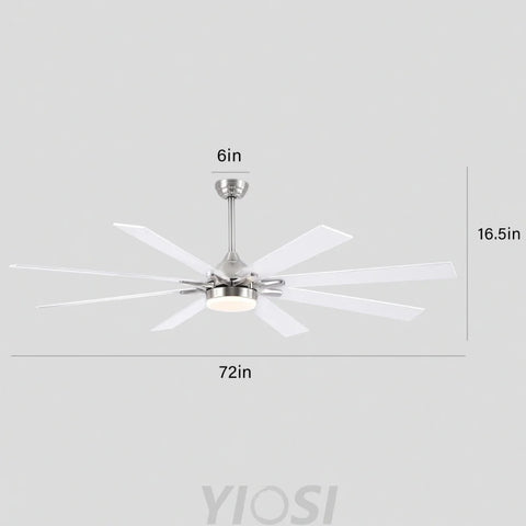 Modern Wood-Look Ceiling Fan with Light – Flush Mount Design Chandelier
