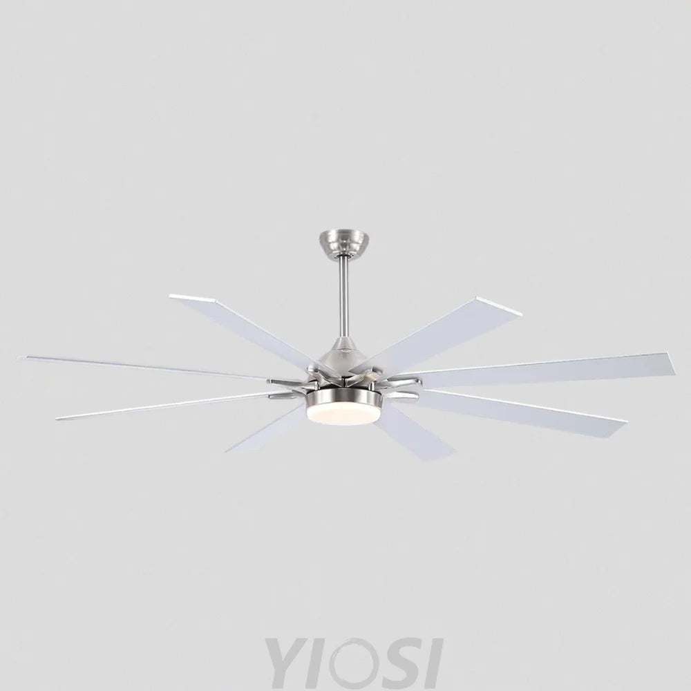 Modern Wood-Look Ceiling Fan with Light – Flush Mount Design Chandelier