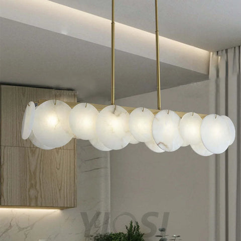 Modernity Alabaster Linear Chandelier Chandeliers For Dining Room Stairways Foyer Bedrooms Kitchen