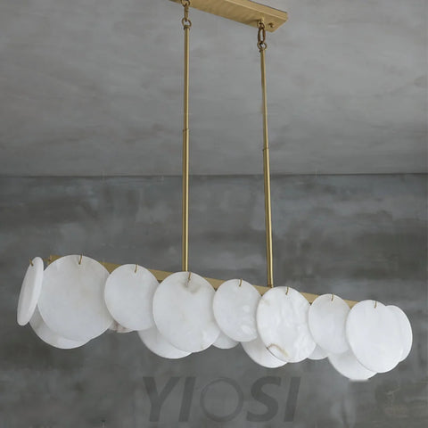 Modernity Alabaster Linear Chandelier Chandeliers For Dining Room Stairways Foyer Bedrooms Kitchen