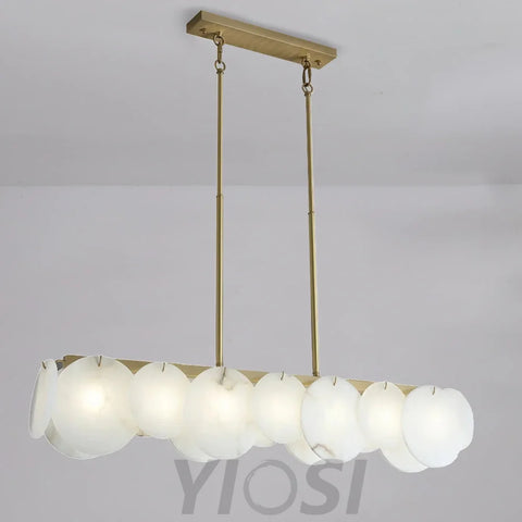 Modernity Alabaster Linear Chandelier Chandeliers For Dining Room Stairways Foyer Bedrooms Kitchen